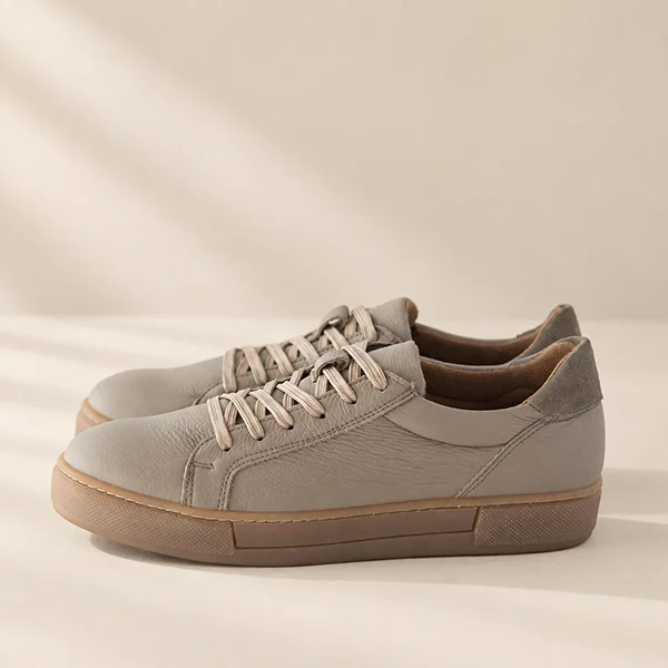 Γυναικεία Δερμάτινα Sneakers Mocha Mousse