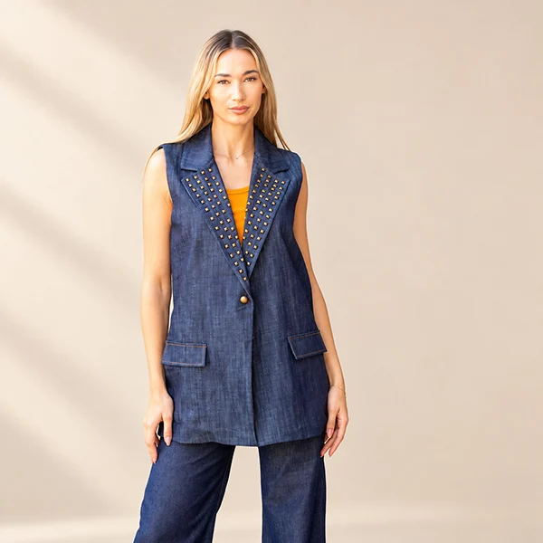 Denim Αμάνικο Γιλέκο