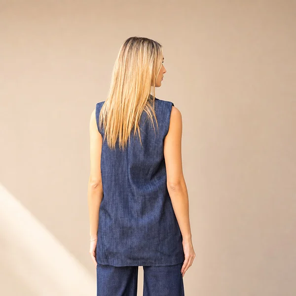Denim Αμάνικο Γιλέκο