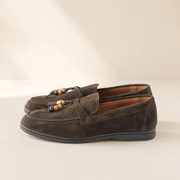 Γυναικεία Δερμάτινα Μοκασίνια Coffee Suede