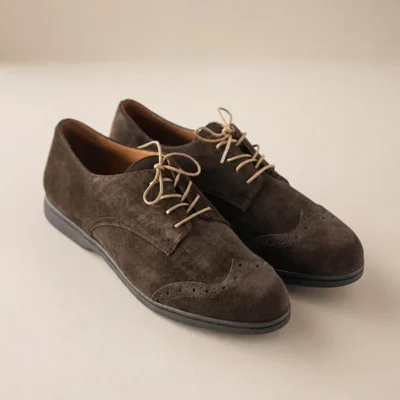 Γυναικεία Δερμάτινα Oxford Brown
