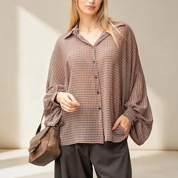 Καρό Oversized Πουκάμισο