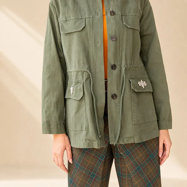 Oversized Jacket με Strass