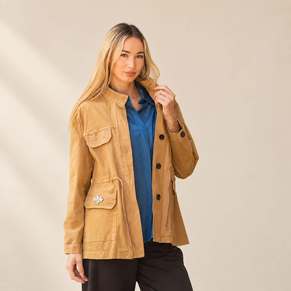Oversized Jacket με Strass