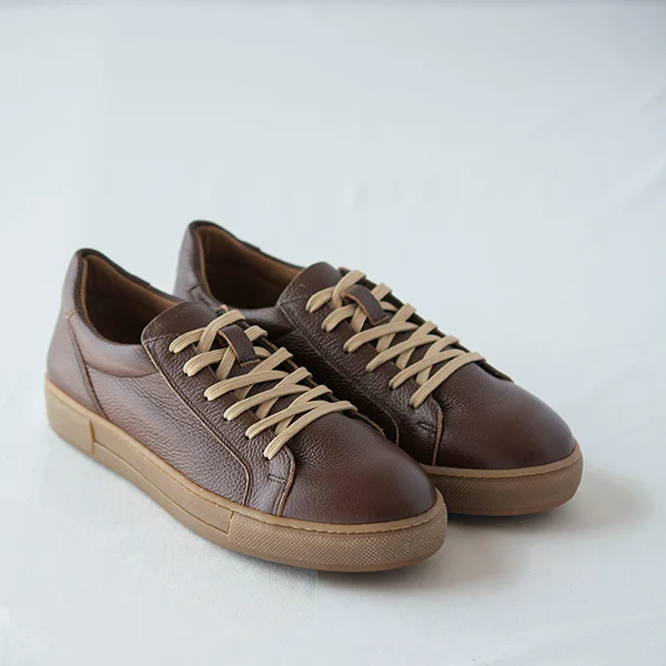 Γυναικεία Δερμάτινα Sneakers Brown - Minimal