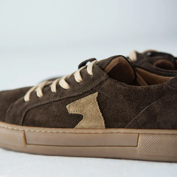 Γυναικεία Δερμάτινα Sneakers Coffee - Suede