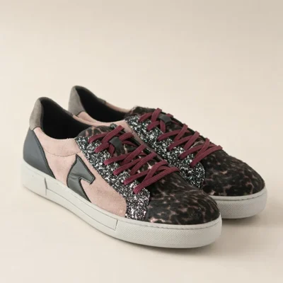 Γυναικεία Δερμάτινα Sneakers Ponyskin Leopar - Nude