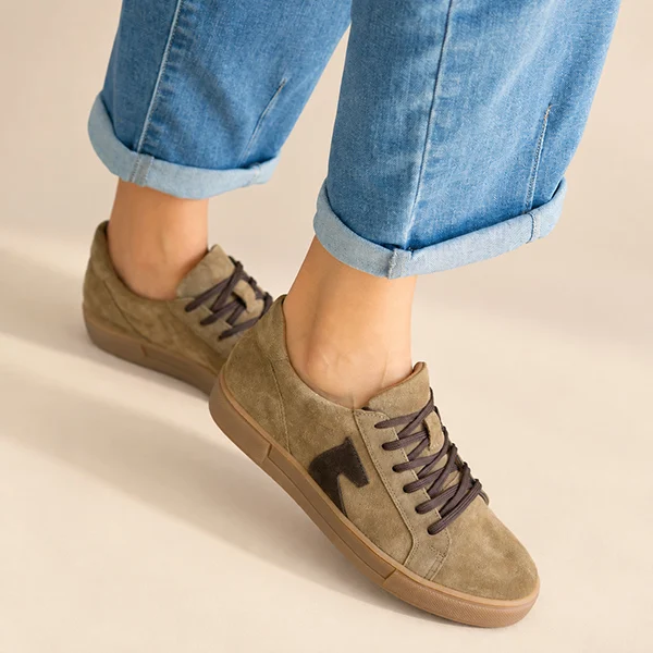 Γυναικεία Δερμάτινα Sneakers Πούρο - Suede