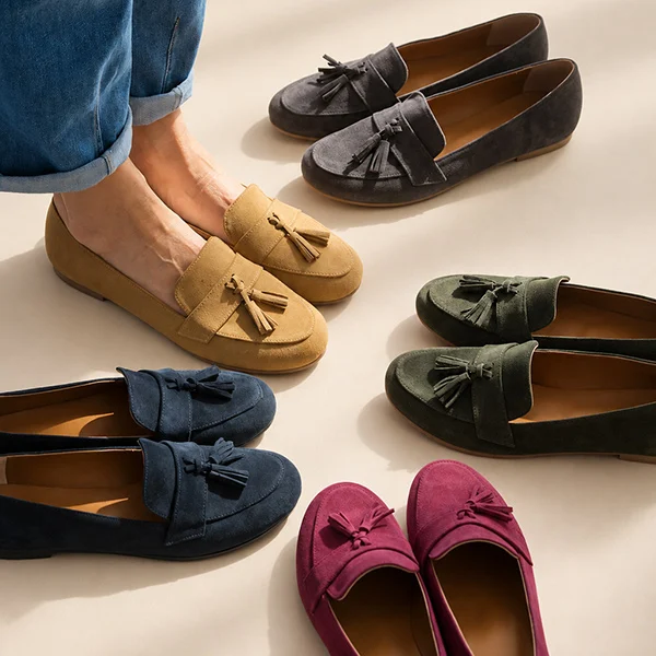 Γυναικεία Δερμάτινα Suede Μοκασίνια Multi-Colors