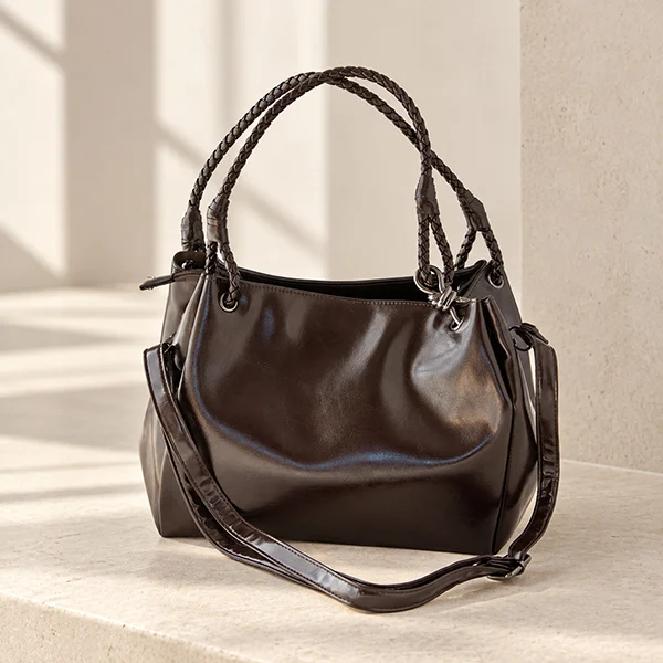 Γυναικεία Τσάντα από Τεχνόδερμα - Braided Strap
