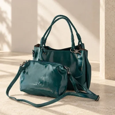 Γυναικεία Τσάντα από Τεχνόδερμα - Braided Strap