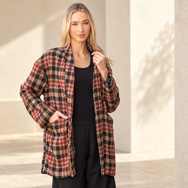 Παλτό Kαρό Oversized