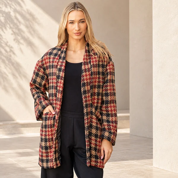 Παλτό Kαρό Oversized