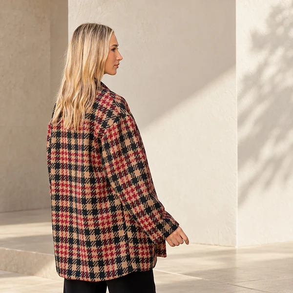 Παλτό Kαρό Oversized